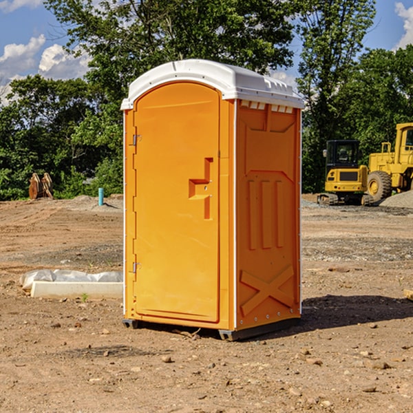 how often are the porta potties cleaned and serviced during a rental period in Navarro